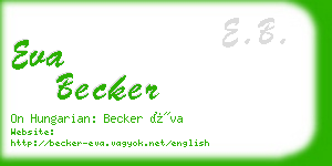 eva becker business card